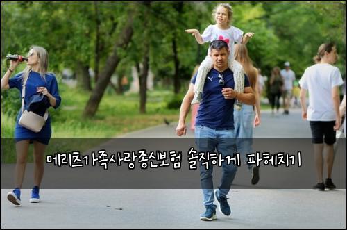 메리츠가족사랑종신보험 솔직하게 파헤치기