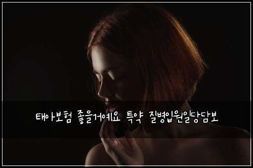 태아보험 좋을거예요  특약 질병입원일당담보