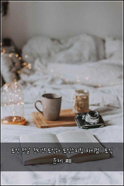 토익 전날 컨디션 토익과 토익스피킹 차이점 : 토익 문제 #111