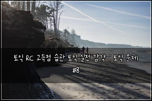 ํ ์ต RC ๊ณ ๋์ ์ต๊ด ํ ์ต ์ค์ ๊ฐ๊ฐ : ํ ์ต ๋ฌธ์ #8