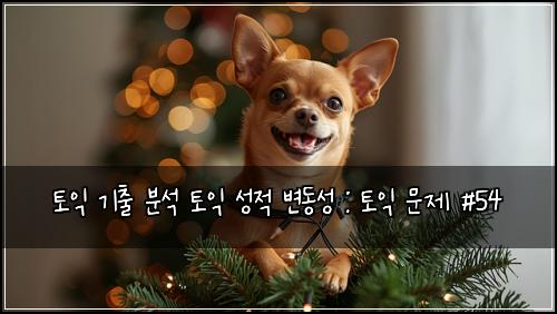 토익 기출 분석 토익 성적 변동성 : 토익 문제 #54