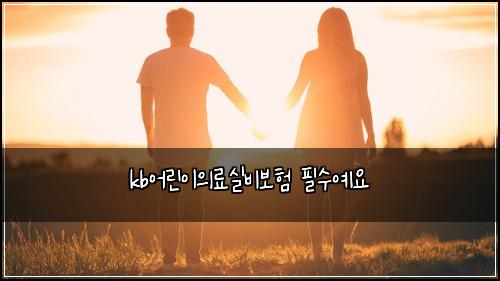 kb์ด๋ฆฐ์ด์๋ฃ์ค๋น๋ณดํ ํ์์์