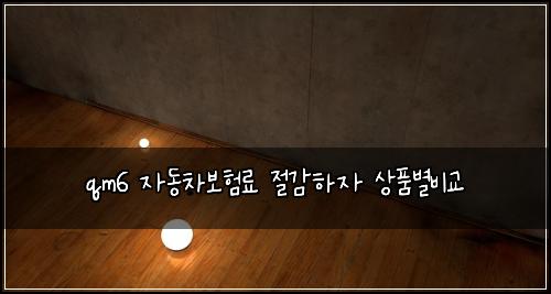qm6 ์๋์ฐจ๋ณดํ๋ฃ ์ ๊ฐํ์ ์ํ๋ณ๋น๊ต