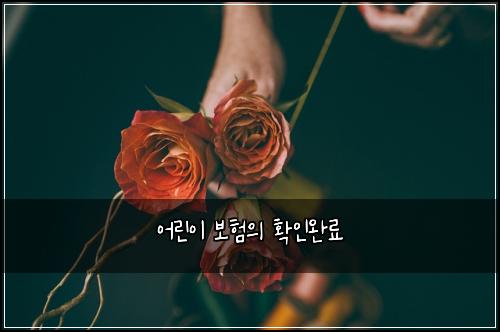 어린이 보험의 확인완료