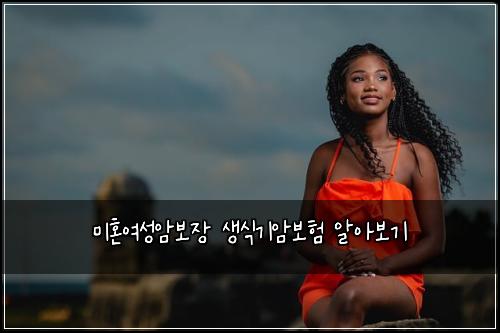 미혼여성암보장 생식기암보험 알아보기