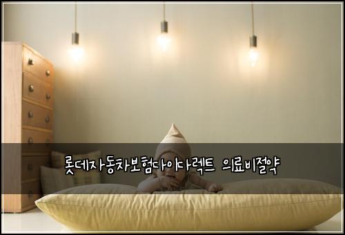 롯데자동차보험다이다렉트 의료비절약