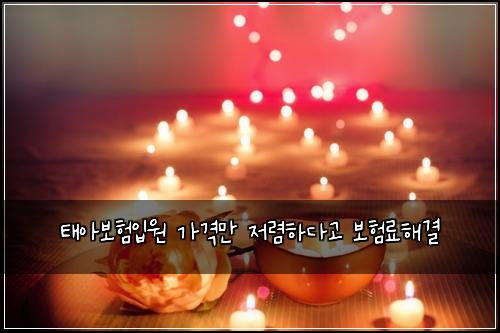 태아보험입원 가격만 저렴하다고 보험료해결