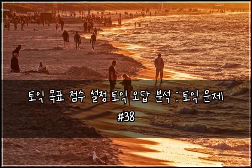 토익 목표 점수 설정 토익 오답 분석 : 토익 문제 #38