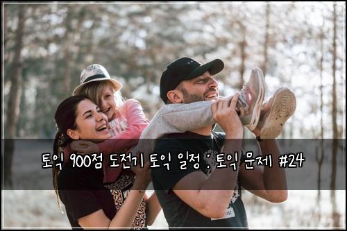 토익 900점 도전기 토익 일정 : 토익 문제 #24