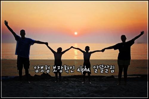 암보험 보장확인  alpha 알뜰살림